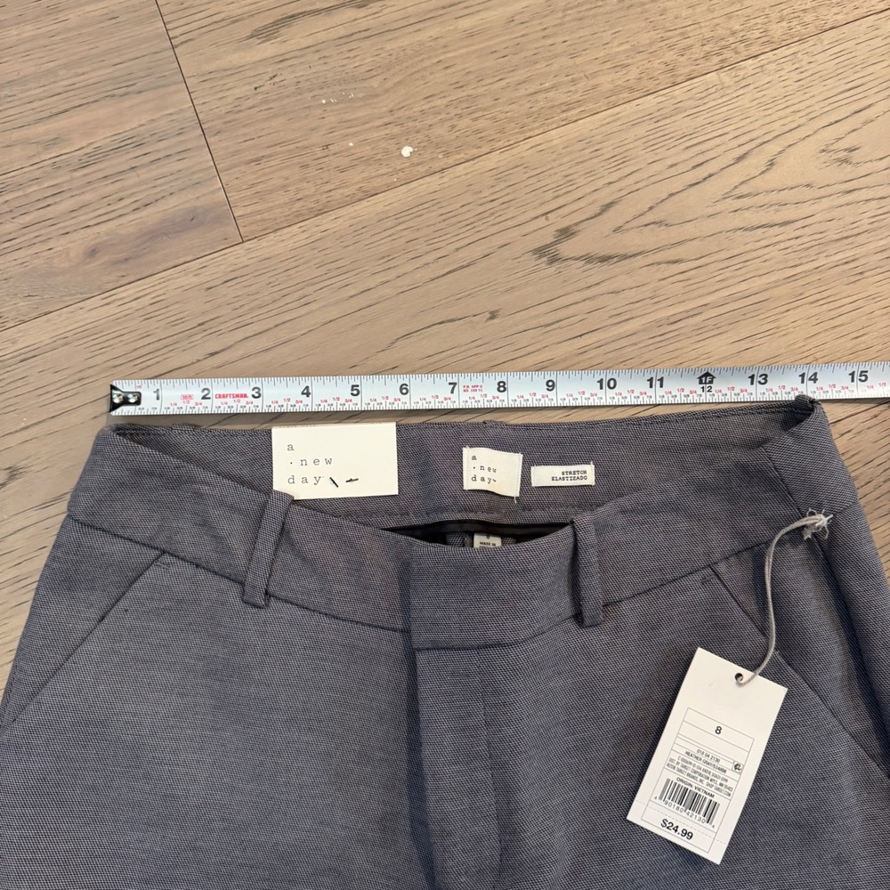 NWT A New Day Womens‎ Ankle Pants Heather Gray Size 8 Professional Trousers - Picture 10 of 12